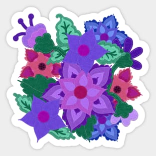 Felt Floral Motif Sticker